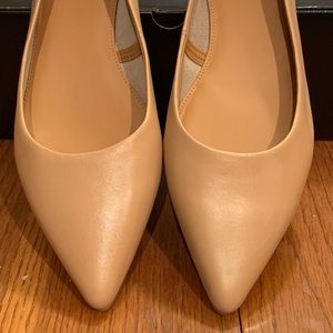 J.Crew Beige Marina Leather Flats